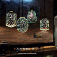 Load image into Gallery viewer, Modern 3D Colorful Nordic Starry Sky Hanging Glass Pendant Lamp
