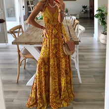 Загрузить изображение в средство просмотра галереи, Women&#39;s Boho Vintage Flora Print V Neck

