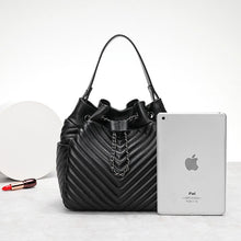 Загрузить изображение в средство просмотра галереи, YILINSA Women Pleated Sheepskin Genuine Leather Top Handle Bags Fashion Adjustable Chain Shoulder Bags Designer Female Handbag
