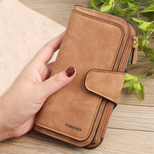 Загрузить изображение в средство просмотра галереи, Wallet Brand Coin Purse Scrub Leather Women Wallet Money Phone Bag Female Snap Card Holder Ladies Long Clutch Carteira Feminina
