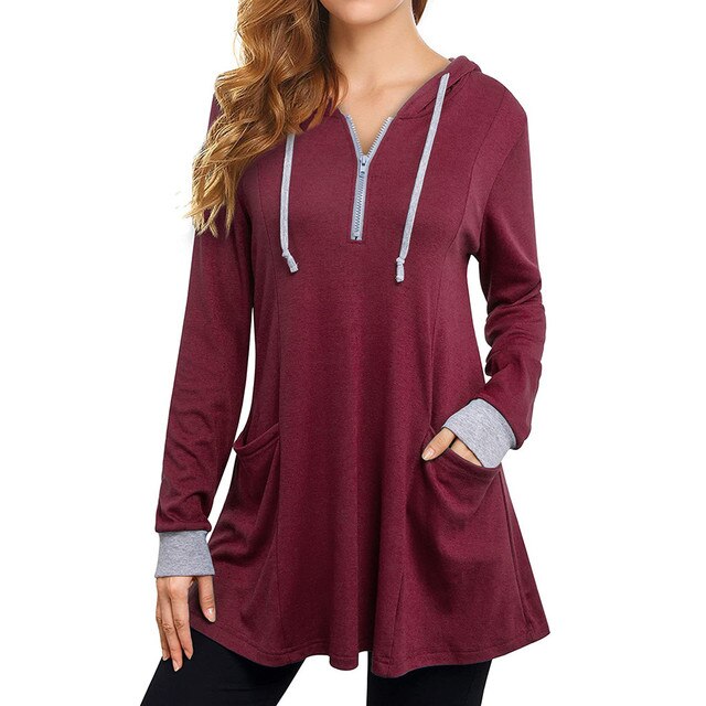 Long Sleeve Zip Up Hoodie