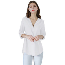 Загрузить изображение в средство просмотра галереи, Fashion Ladies Top Zipper Chiffon
