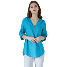 Загрузить изображение в средство просмотра галереи, Fashion Ladies Top Zipper Chiffon
