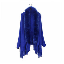 Load image into Gallery viewer, Autumn Fur Cashmere Cardigan Poncho
