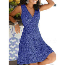 Загрузить изображение в средство просмотра галереи, Summer Bohemian Polka Dot Dress V Neck

