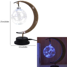 Загрузить изображение в средство просмотра галереи, LED Moon Sepak Takraw Lamp Line Rattan Handmade Hemp Rope
