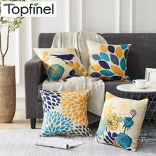 Загрузить изображение в средство просмотра галереи, Topfinel Cushion Covers Decorative Pillows bed Cotton Line Flower Printed Throw Pillow cases For Home Decor Sofa Chair Car Seat
