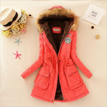 Load image into Gallery viewer, Parka coat with Hooded fur for Her
