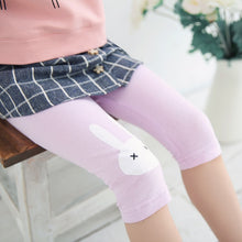 Загрузить изображение в средство просмотра галереи, Girls Kids Knee Length Elastic Cotton Pants
