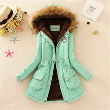 Load image into Gallery viewer, Parka coat with Hooded fur for Her
