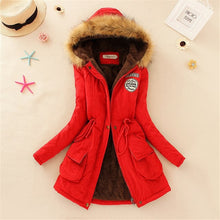 Load image into Gallery viewer, Parka coat with Hooded fur for Her
