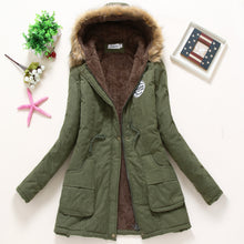 Load image into Gallery viewer, Parka coat with Hooded fur for Her
