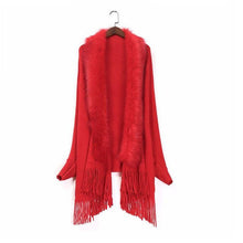 Load image into Gallery viewer, Autumn Fur Cashmere Cardigan Poncho
