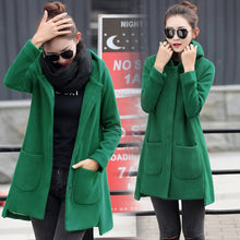 Load image into Gallery viewer, Autumn Winter Women&#39;s Fleece Hooded Jacket
