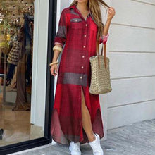 Загрузить изображение в средство просмотра галереи, Women Fashion Print Shirt Long Sleeve Dress
