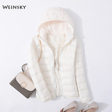 Load image into Gallery viewer, Female Ultralight Warm Casual Hooded Jacket
