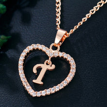 Загрузить изображение в средство просмотра галереи, Name Initials Heart Pendant Necklace 26 Letters
