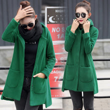 Load image into Gallery viewer, Autumn Winter Women&#39;s Fleece Hooded Jacket
