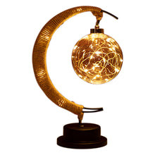 Загрузить изображение в средство просмотра галереи, LED Moon Sepak Takraw Lamp Line Rattan Handmade Hemp Rope

