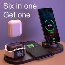 Load image into Gallery viewer, Wireless Charger 6 in 1 Qi Fast Stand for Iphone/Apple Watch/Airpods
