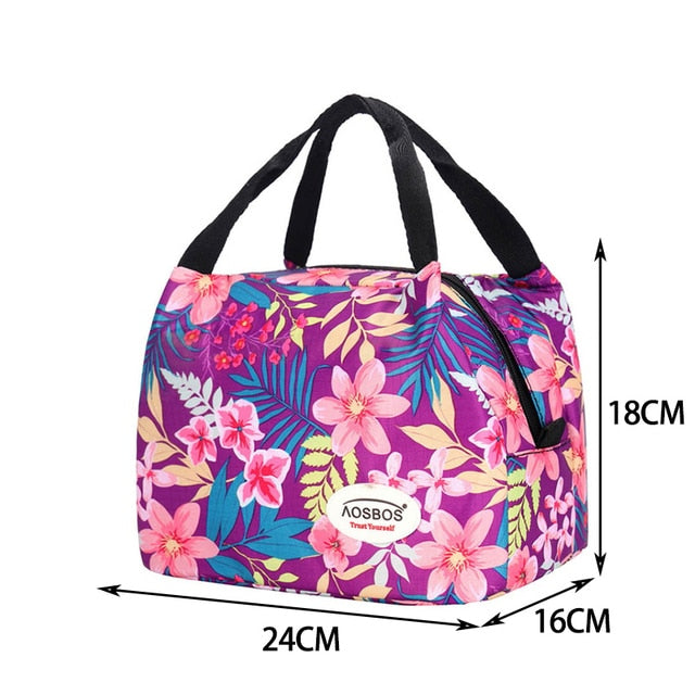 Portable Insulated Canvas Lunch Bag
