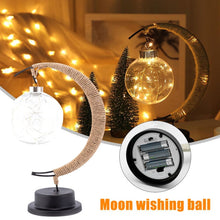 Загрузить изображение в средство просмотра галереи, LED Moon Sepak Takraw Lamp Line Rattan Handmade Hemp Rope
