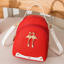 Загрузить изображение в средство просмотра галереи, Solid Color Leather Little Swan Backpack
