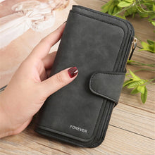 Загрузить изображение в средство просмотра галереи, Wallet Brand Coin Purse Scrub Leather Women Wallet Money Phone Bag Female Snap Card Holder Ladies Long Clutch Carteira Feminina
