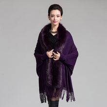 Load image into Gallery viewer, Autumn Fur Cashmere Cardigan Poncho
