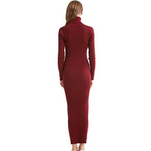 Загрузить изображение в средство просмотра галереи, Knit style Long Sleeve Turtleneck Dress

