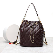 Загрузить изображение в средство просмотра галереи, YILINSA New Women Cylindrical Sheepskin Genuine Leather Top Handle Bags Fashion Large Capacity Designer Female Messenger Bag
