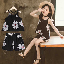 Загрузить изображение в средство просмотра галереи, Fashion Girls Clothing Set Lace Shirt + Floral Pants (2PCS )
