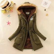 Load image into Gallery viewer, Parka coat with Hooded fur for Her
