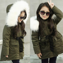 Load image into Gallery viewer, Teen Girls Winter Warm Hooded Long Coats
