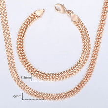 Загрузить изображение в средство просмотра галереи, Rose Gold Bracelet Necklace Set
