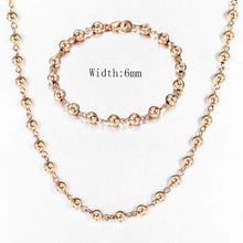 Загрузить изображение в средство просмотра галереи, Rose Gold Bracelet Necklace Set
