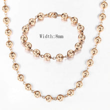 Загрузить изображение в средство просмотра галереи, Rose Gold Bracelet Necklace Set
