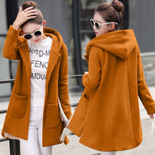 Load image into Gallery viewer, Autumn Winter Women&#39;s Fleece Hooded Jacket
