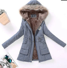 Load image into Gallery viewer, Parka coat with Hooded fur for Her
