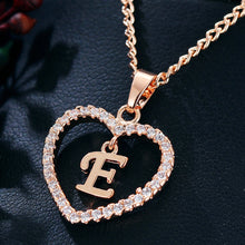 Загрузить изображение в средство просмотра галереи, Name Initials Heart Pendant Necklace 26 Letters
