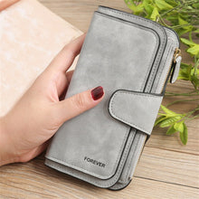 Загрузить изображение в средство просмотра галереи, Wallet Brand Coin Purse Scrub Leather Women Wallet Money Phone Bag Female Snap Card Holder Ladies Long Clutch Carteira Feminina
